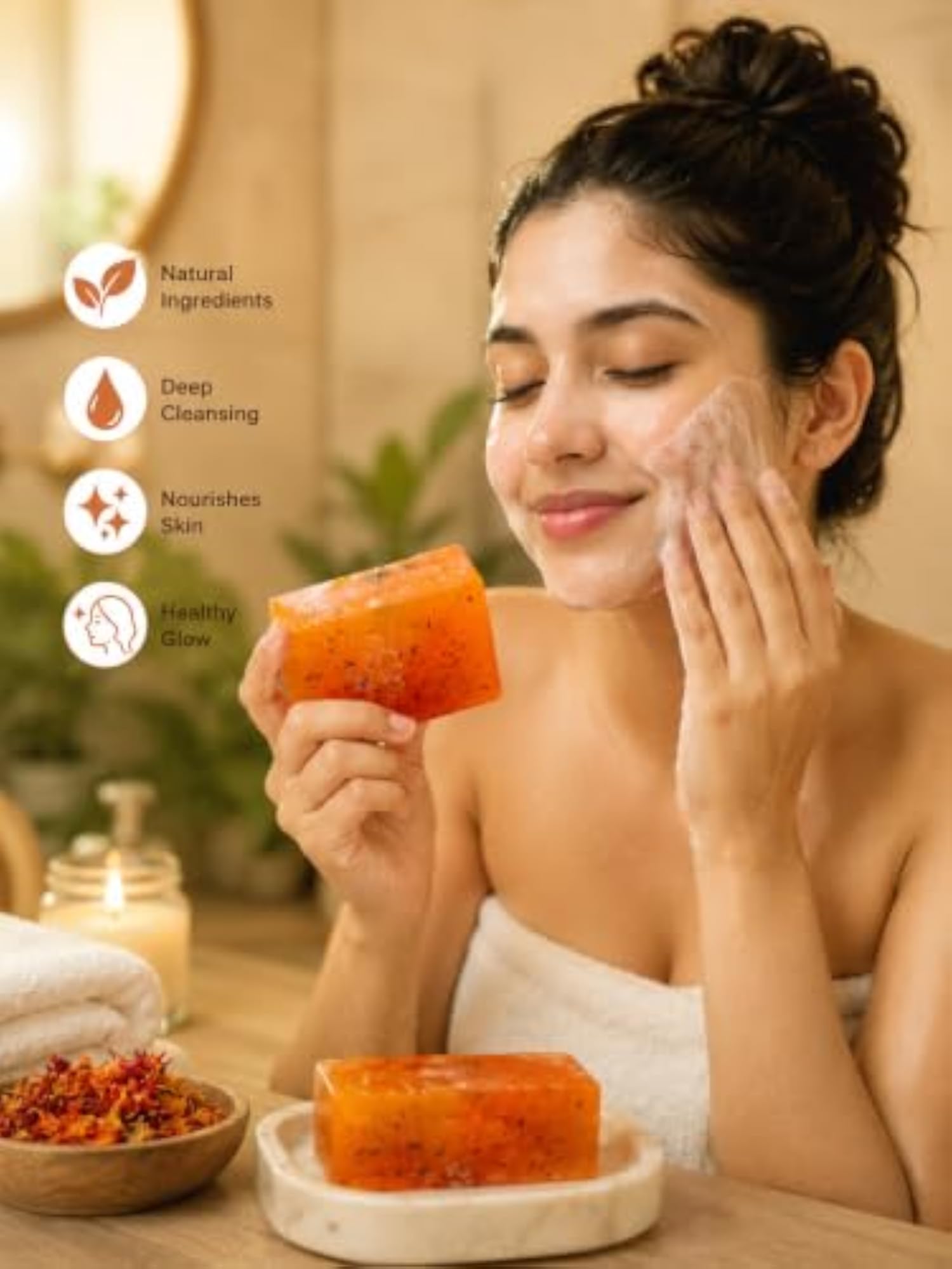 Bridal Cream & Palash Soap, Skin Brightening Herbal Face Care Combo